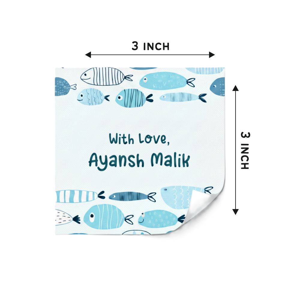 Gift Labels - Fish Blue Doxbox Store|]Peppydots