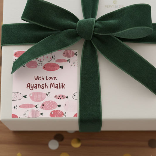 Gift Labels - Fish Pink Doxbox Store|]Peppydots