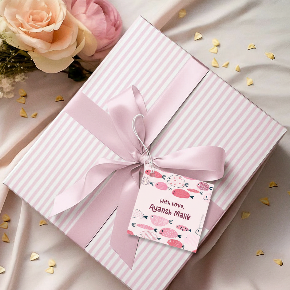 Gift Tag - Fish Pink Doxbox Store|]Peppydots