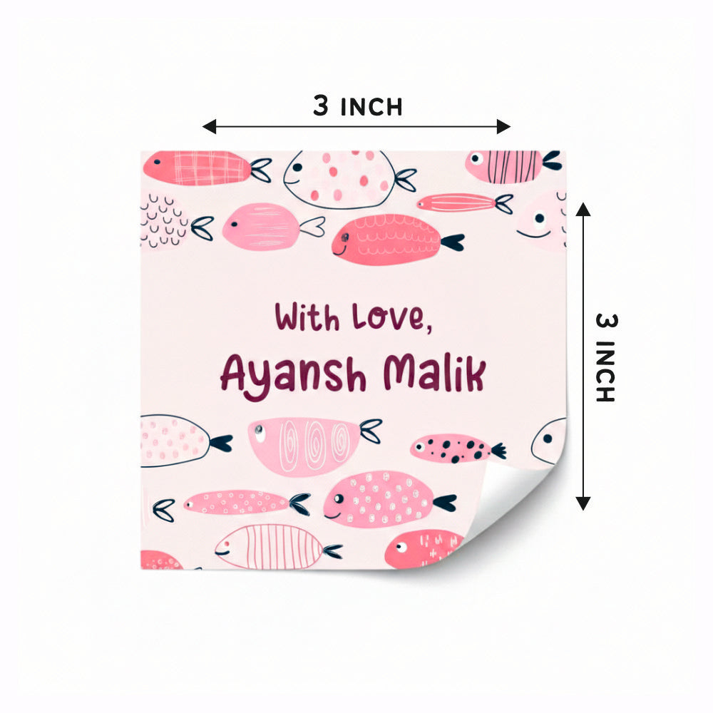 Gift Labels - Fish Pink Doxbox Store|]Peppydots