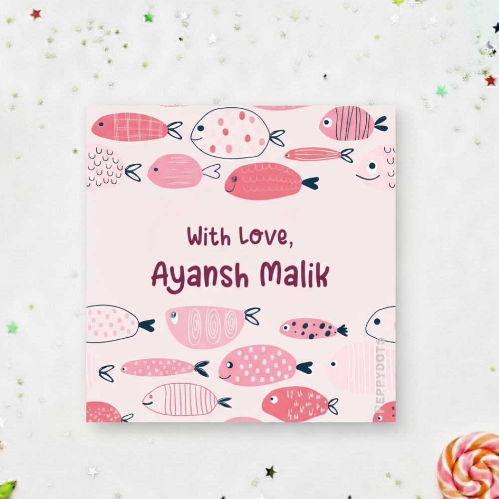 Gift Labels - Fish Pink Doxbox Store|]Peppydots