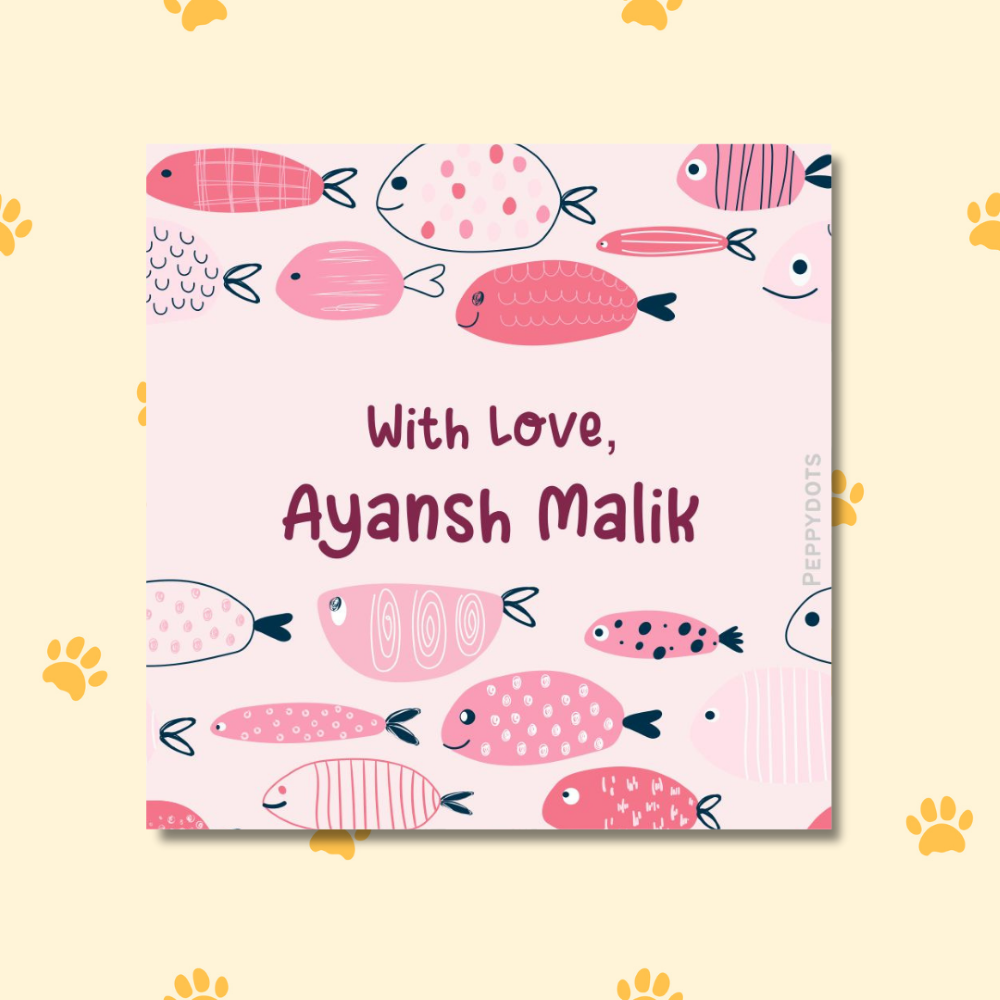 Gift Tag - Fish Pink Doxbox Store|]Peppydots
