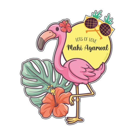 Gift Shape Sticker - Flamingo - Peppydots