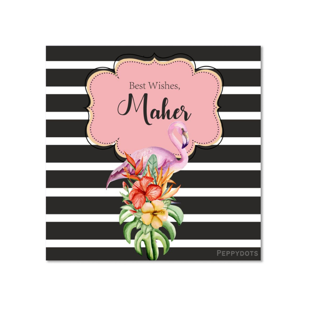 Gift Tag - Flamingo Peppydots|]Peppydots