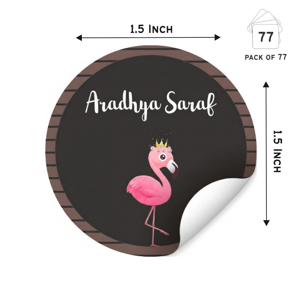 Round Waterproof Labels - Flamingo Doxbox Store|]Peppydots