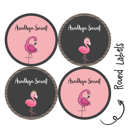 Round Waterproof Labels - Flamingo Doxbox Store|]Peppydots