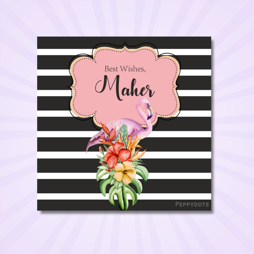 Gift Tag - Flamingo Doxbox Store|]Peppydots