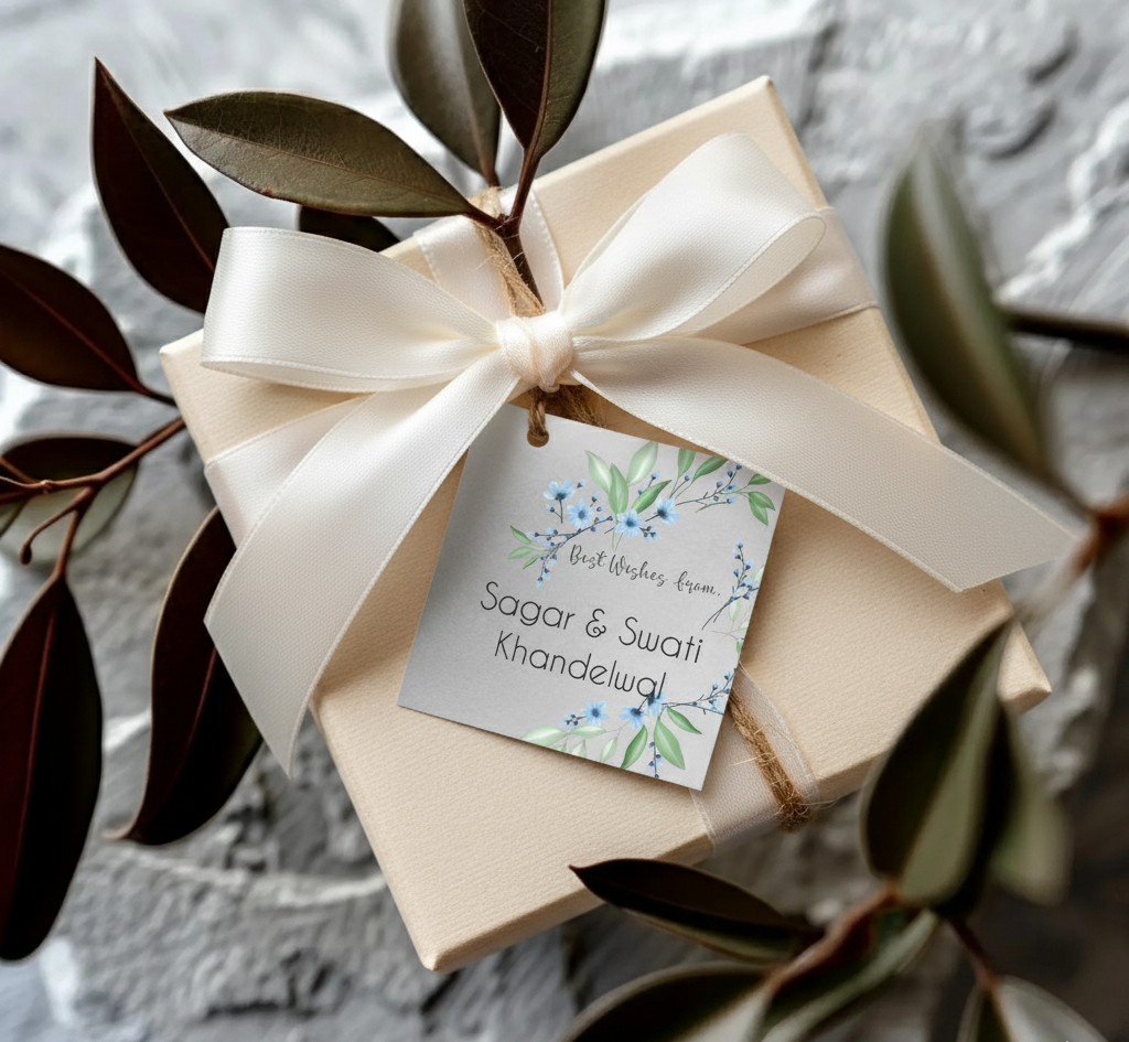 Silver Gift Tag - Floral Doxbox Store|]Peppydots