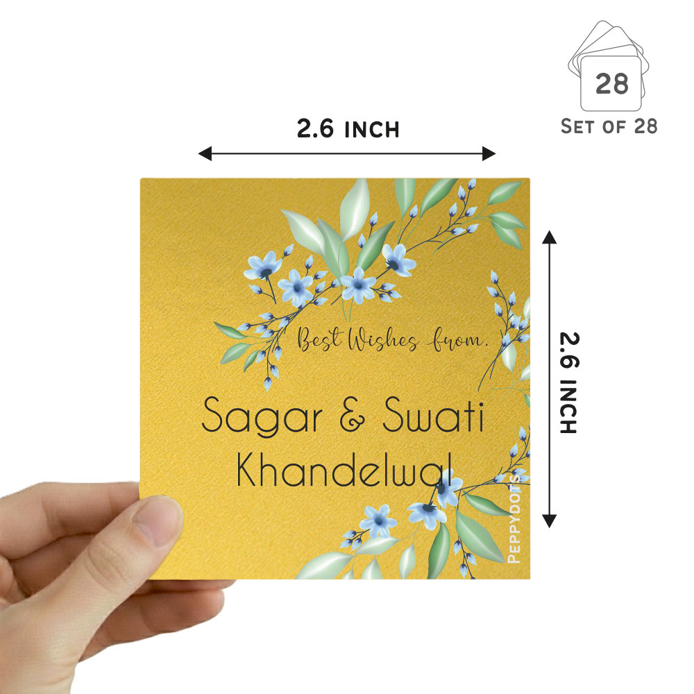 Golden Gift Tag - Floral Doxbox Store|]Peppydots