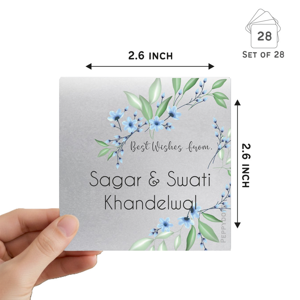 Silver Gift Tag - Floral Doxbox Store|]Peppydots