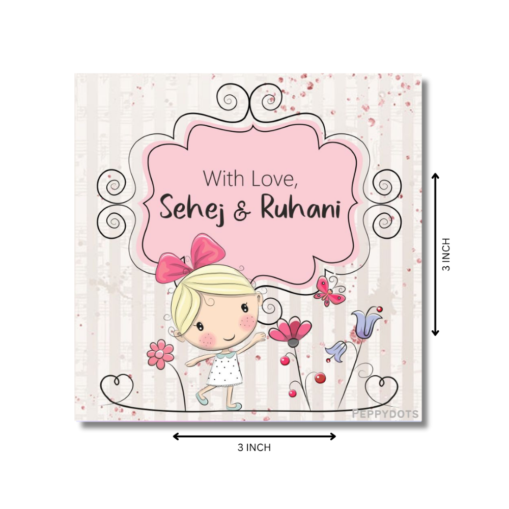 Gift Tag - Girl With Butterfly Doxbox Store|]Peppydots