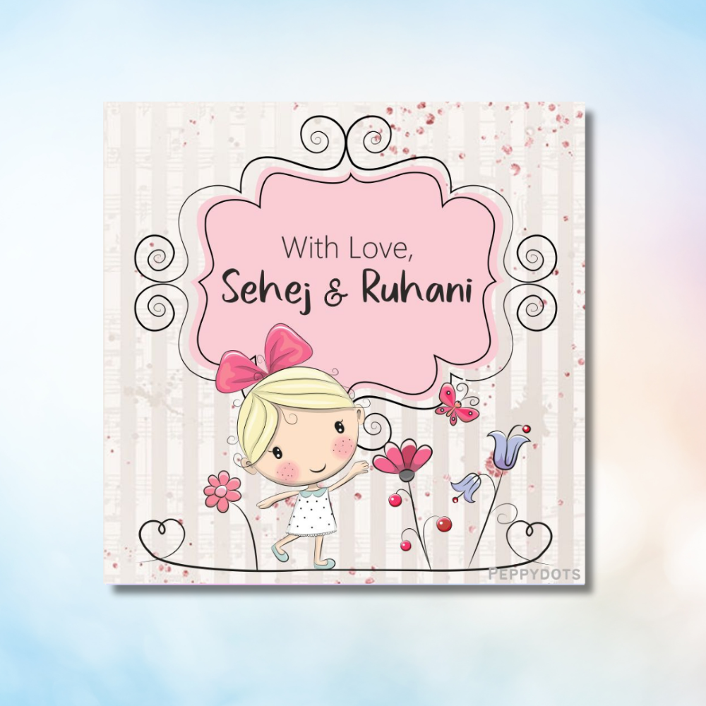 Gift Tag - Girl With Butterfly Doxbox Store|]Peppydots