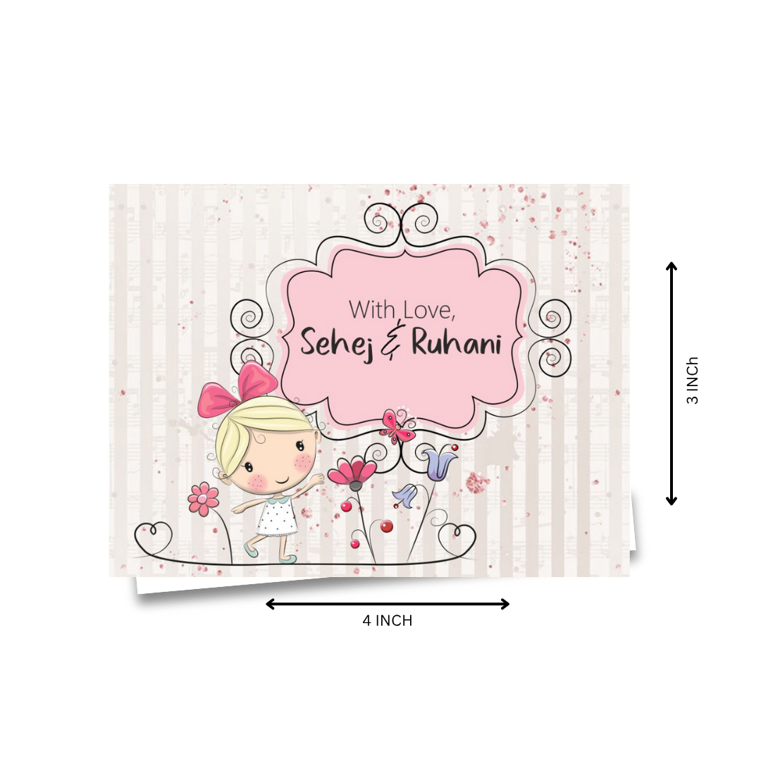 Gift notecard - Girl With butterfly Doxbox Store|]Peppydots