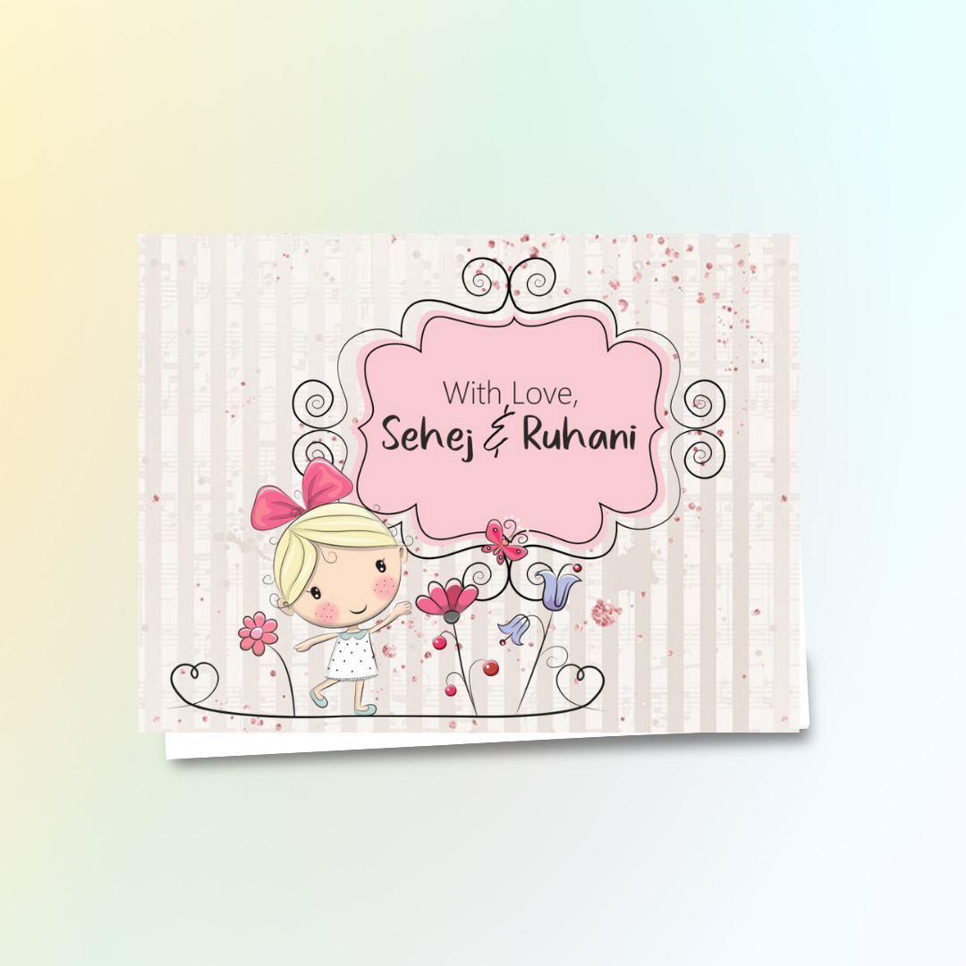 Gift notecard - Girl With butterfly Doxbox Store|]Peppydots