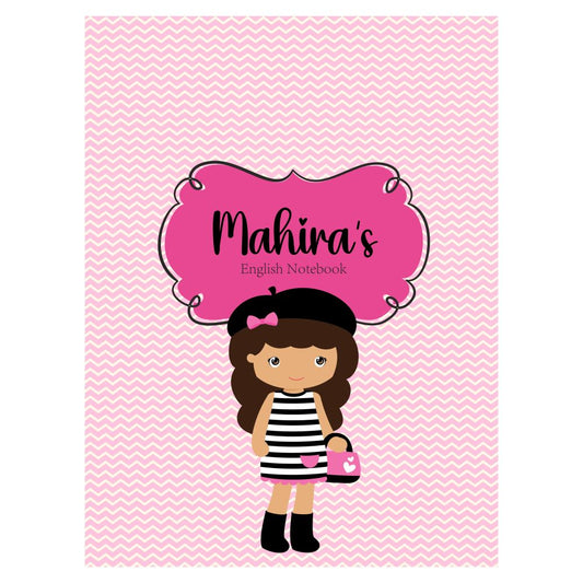 Writing Practice Book Girl with Purse - Peppydots