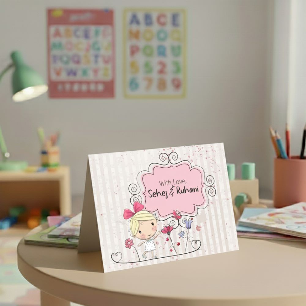 Gift notecard - Girl With butterfly Doxbox Store|]Peppydots