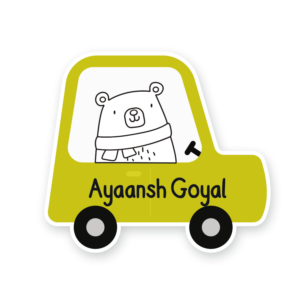Fancy Shape Sticker - Goofy Car Peppydots|]Peppydots