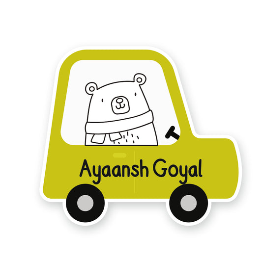 Fancy Shape Sticker - Goofy Car Peppydots|]Peppydots