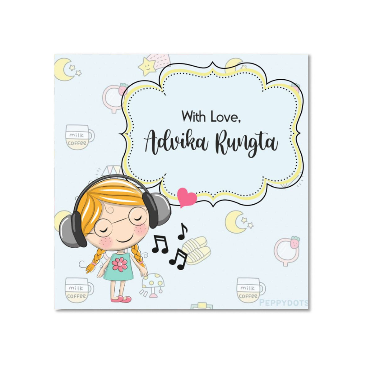 Gift Tag - Green Girl Peppydots|]Peppydots