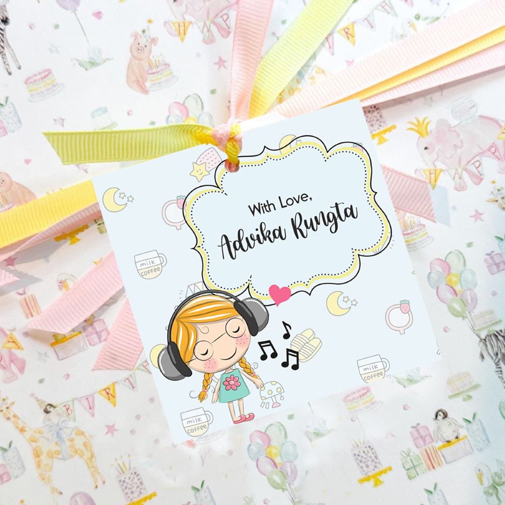 Gift Tag - Green Girl Peppydots|]Peppydots