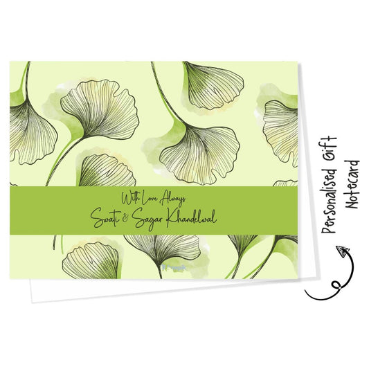 Gift Notecard - Green Leaf - Peppydots