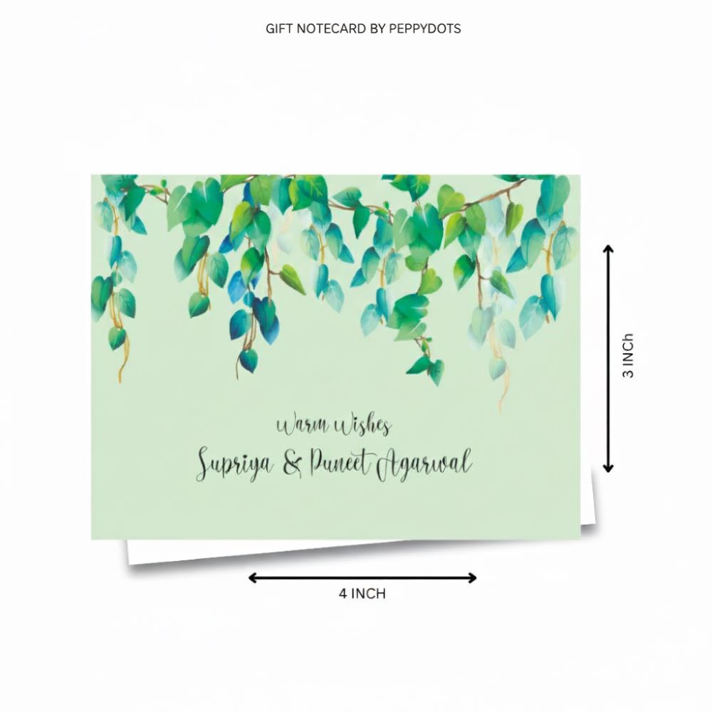 Gift notecard - Green Watercolor leaves Doxbox Store|]Peppydots