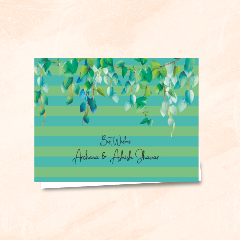 Gift Notecard - Green Stripes Doxbox Store|]Peppydots