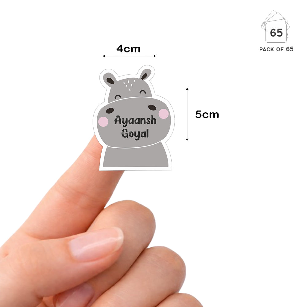 Fancy Shape Sticker - Happy Hippo Peppydots|]Peppydots