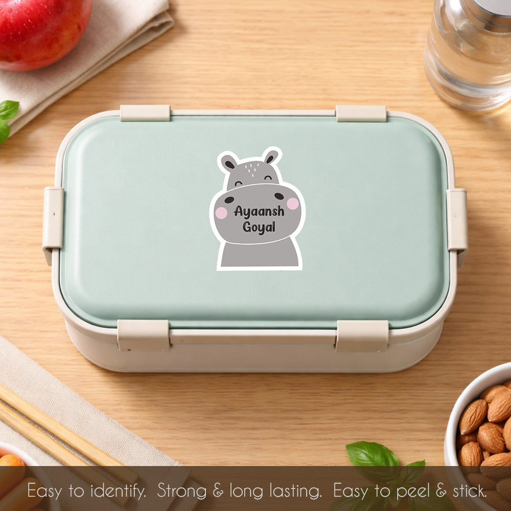 Fancy Shape Sticker - Happy Hippo Peppydots|]Peppydots