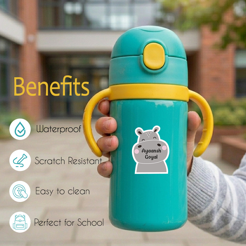 Fancy Shape Sticker - Happy Hippo Peppydots|]Peppydots