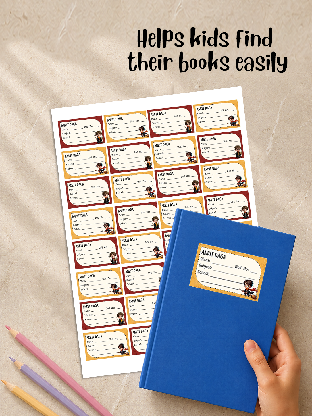 Personalized School Book Labels - Harry Potter Peppydots|]Peppydots