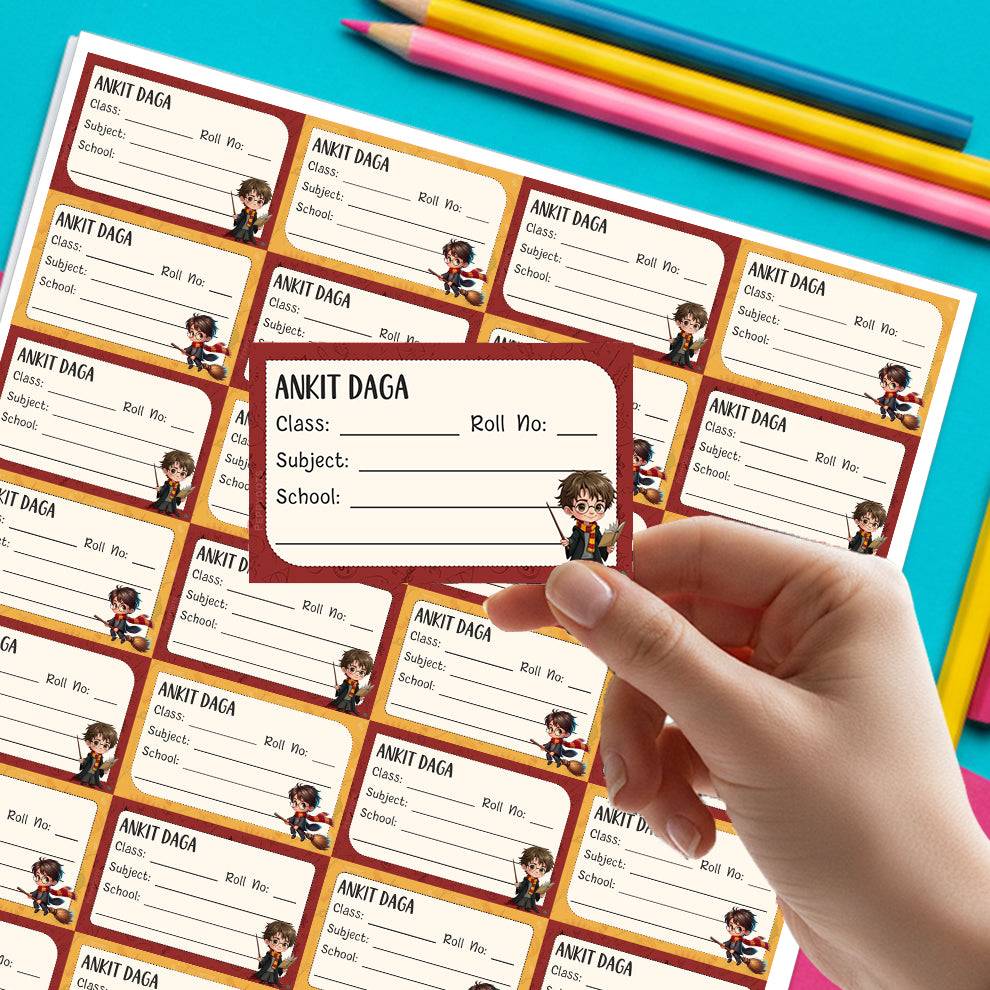 Personalized School Book Labels - Harry Potter Peppydots|]Peppydots