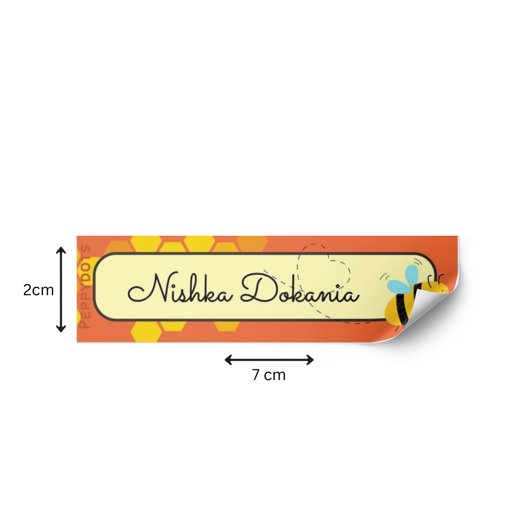 Waterproof Labels - Honey bee Doxbox Store|]Peppydots