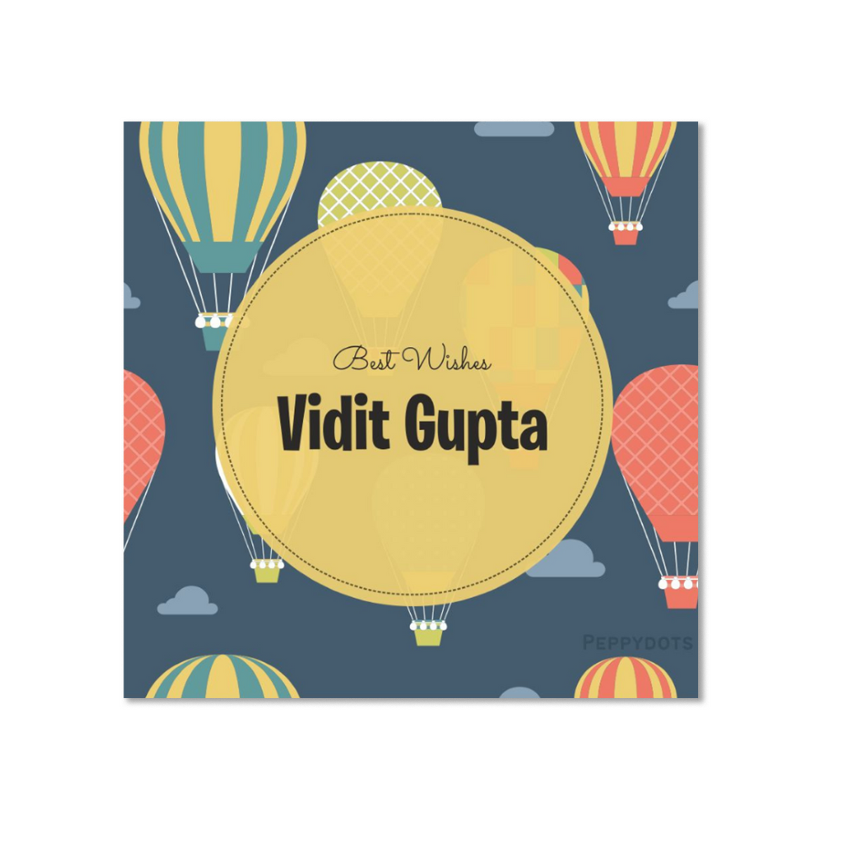 Gift Tag - Hot Air Balloon Peppydots|]Peppydots