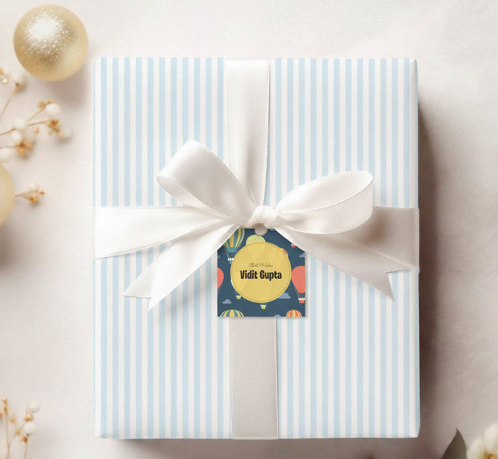 Gift Tag - Hot Air Balloon Peppydots|]Peppydots