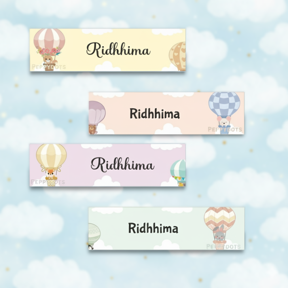 Waterproof Labels - Hot Air Balloon Doxbox Store|]Peppydots