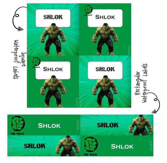 Label Combo - Hulk - Peppydots