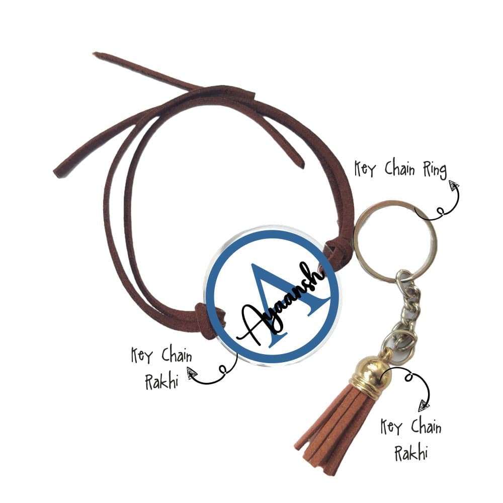 Key Chain Rakhi - Initial Alphabet Doxbox Store|]Peppydots