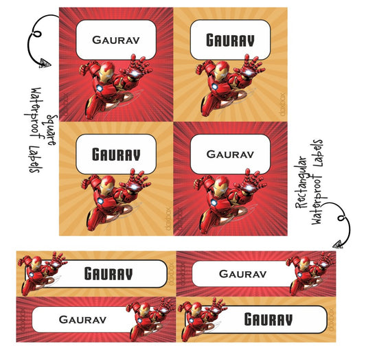 Label Combo - Ironman - Peppydots