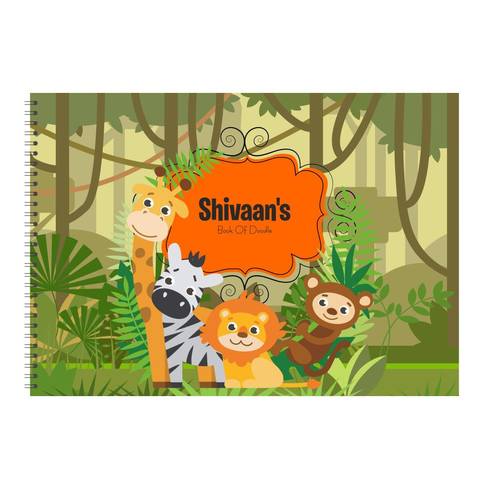 Personalised Sketch book - Jungel Doxbox Store|]Peppydots