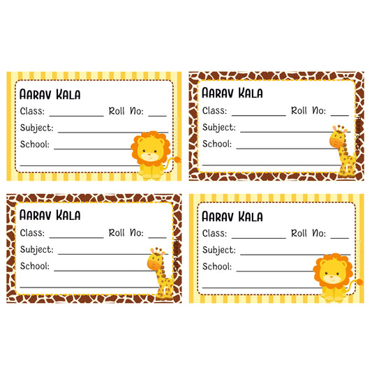 School Book Label - Jungle Doxbox Store|]Peppydots