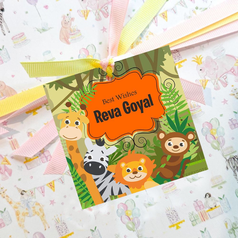 Gift Tag - Jungle Animal Doxbox Store|]Peppydots