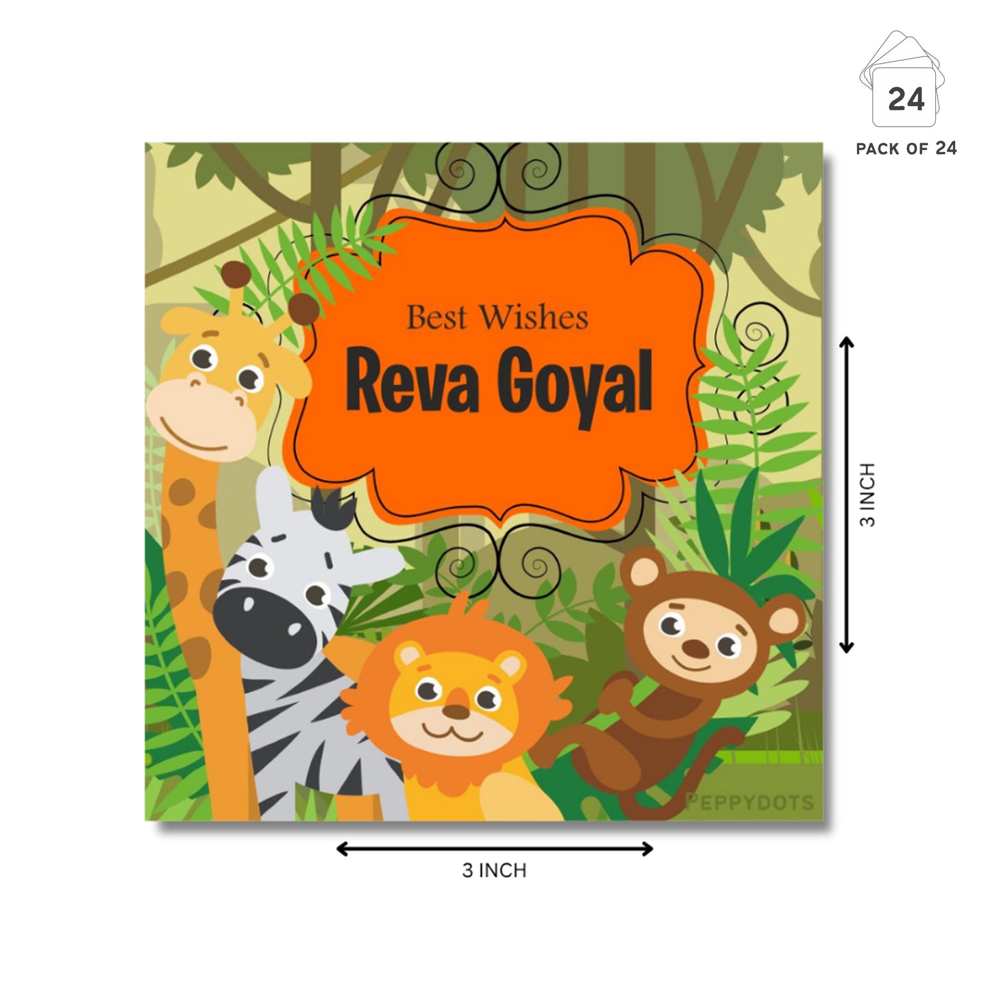 Gift Tag - Jungle Animal Peppydots|]Peppydots