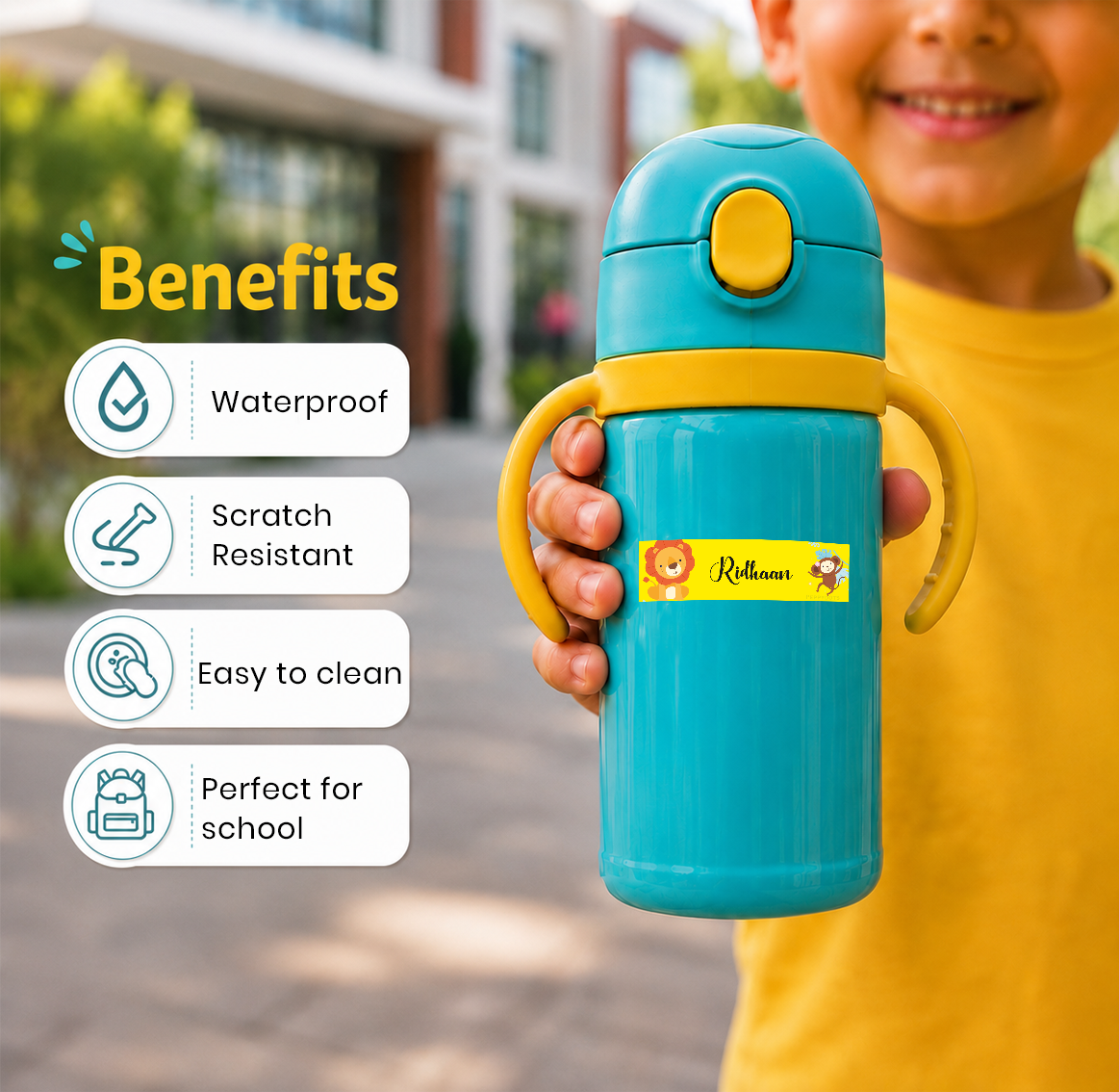 Waterproof Labels - Jungle Friends Peppydots|]Peppydots