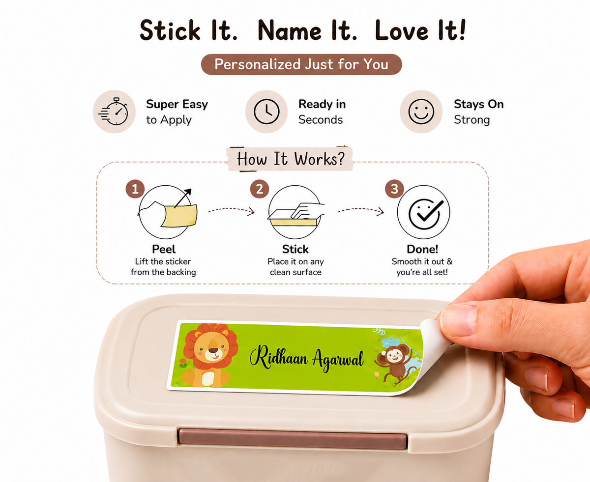Waterproof Labels - Jungle Friends Peppydots|]Peppydots