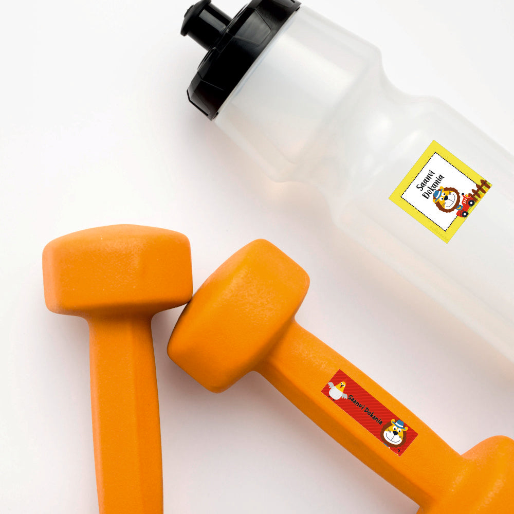 Label Combo - Lion on tractor Doxbox Store|]Peppydots