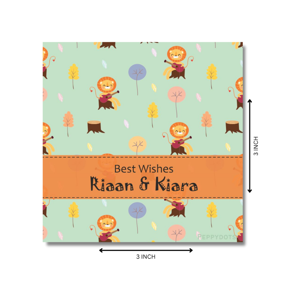 Gift Tag - Lion Playing Guitar Doxbox Store|]Peppydots