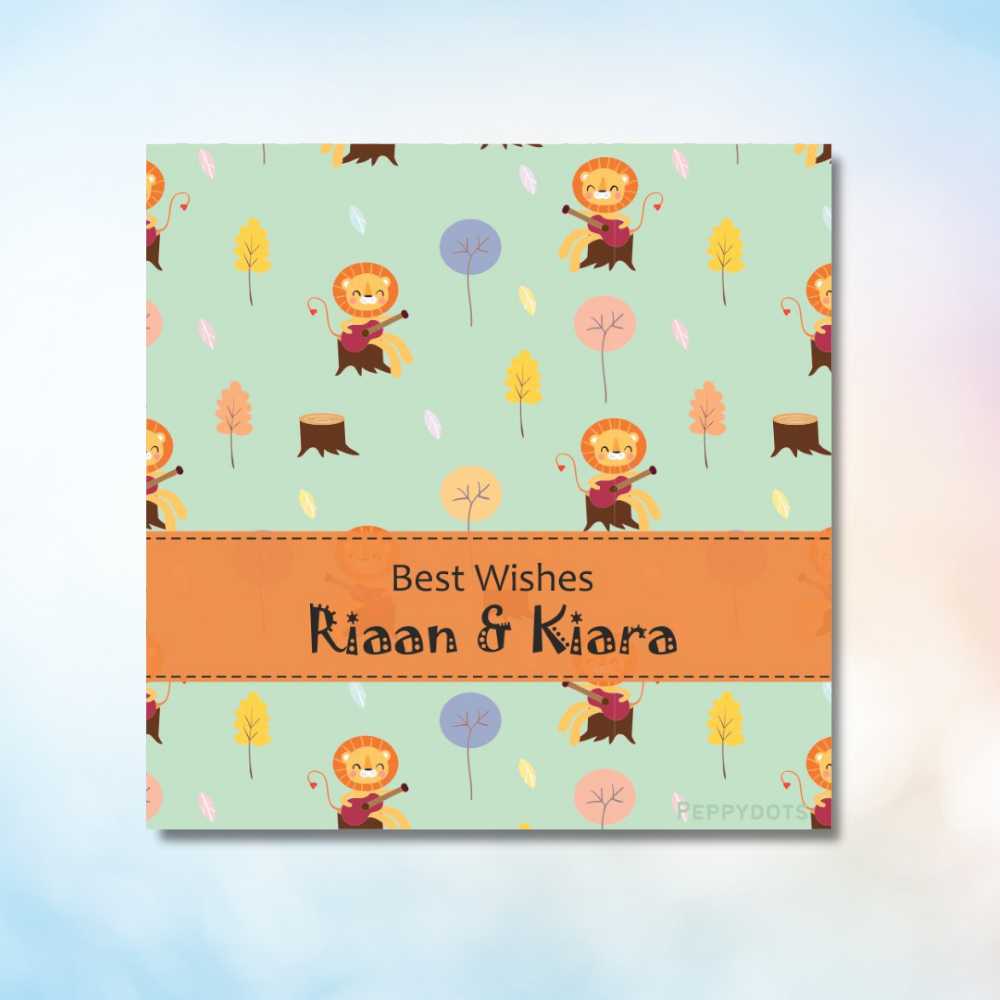 Gift Tag - Lion Playing Guitar Doxbox Store|]Peppydots