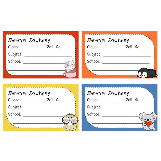 School Book Label - Little Kawai Doxbox Store|]Peppydots