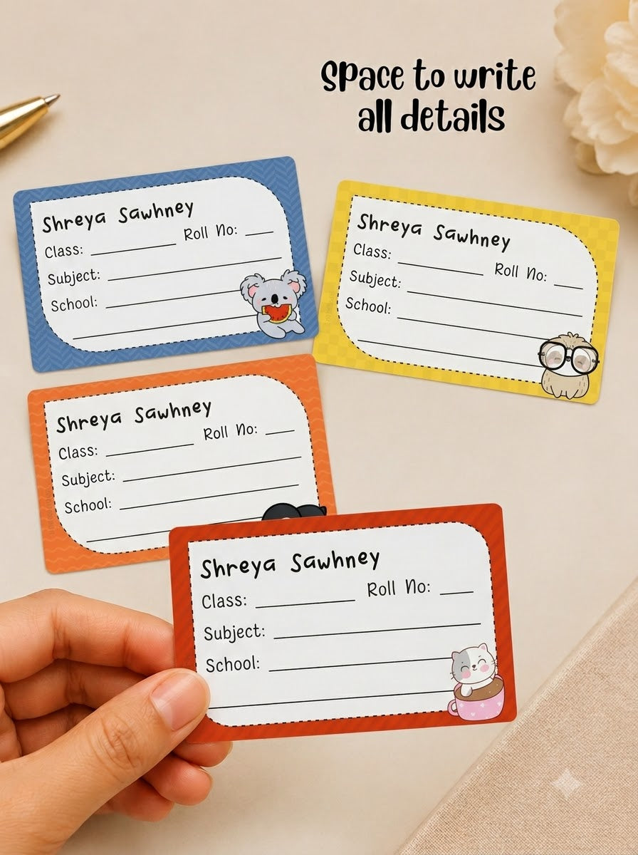 Personalized School Book Labels - Little Kawai Peppydots|]Peppydots